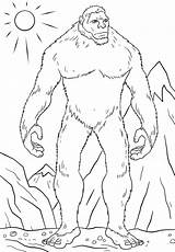 Tall Yeti coloring page  Download Print Or Color Online For Free sketch template