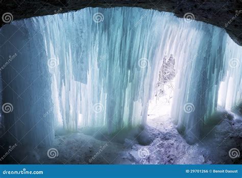 Inside A Natural Winter Cave Royalty Free Stock Image - Image: 29701266