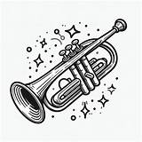 Trumpet 🎺 Coloring Page sketch template