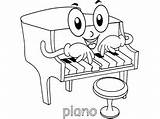 Piano Muis Muizen Maus Mewarnai Tocando Souris Dieren Pianino Vleugel  sketch template