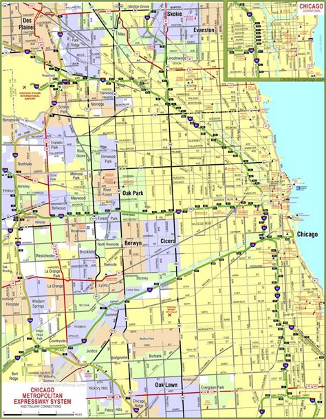 Chicago Road Map - Ontheworldmap.com