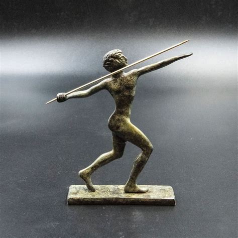 Greek Bronze Statue - Javelin Thrower