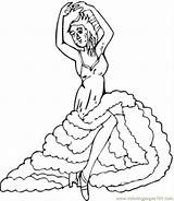 Flamenco Dancer Coloring Page At GetDrawings  Free Download sketch template