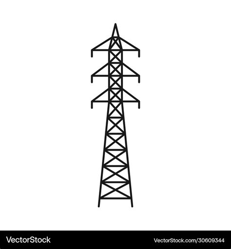 Electrical tower high voltage electric Royalty Free Vector