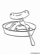 Sausages coloring Page  Coloring Pages Color Food Sketch sketch template