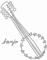 Banjo Clipart Bluegrass Bw Instruments Music Cliparts String Banjos  sketch template