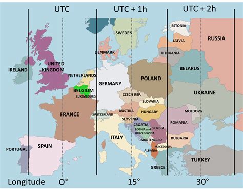 European Time Zones Map | Images and Photos finder