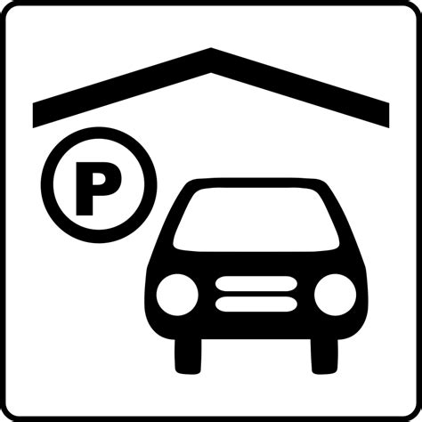 Hotel Icon Has Indoor Parking (100541) Free SVG Download / 4 Vector