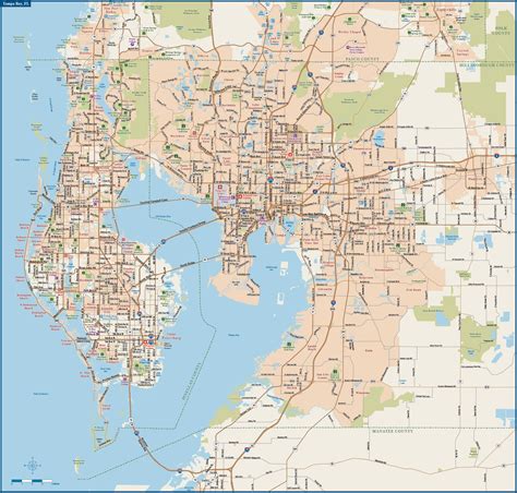 Tampa Bay Metro Map | Digital Vector | Creative Force