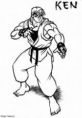 Ken Street Fighter coloring Page sketch template