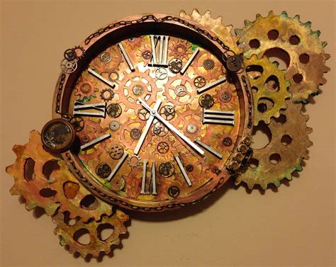 Steampunk Wall Clock - Art by Giselle Wampler | Steampunk wall, Wall clock simple, Clock
