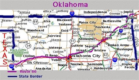 Route 66 Oklahoma Map | Carolina Map