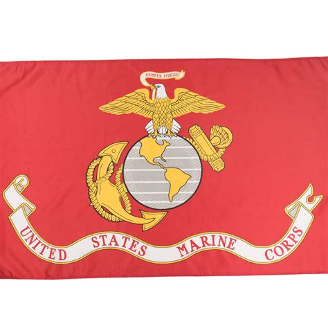 Jetlifee 3x5 Ft US Marines Corps Flag, 2 Brass Grommets Quality 100D Polyester Flag Indoor ...