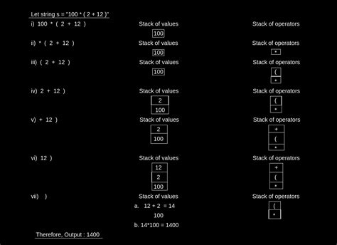 expression evaluation - evaluate a expression using stack