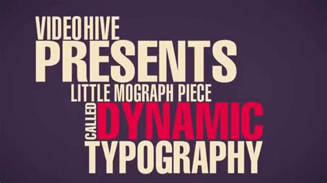 Kinetic Typography Template Free