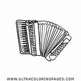Piano Accordion Coloring Pages For Kids  Free sketch template