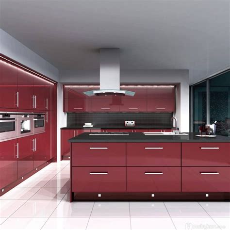 13 Red Kitchen Modern in 2020 | Red kitchen, Modern kitchen, Modern ...