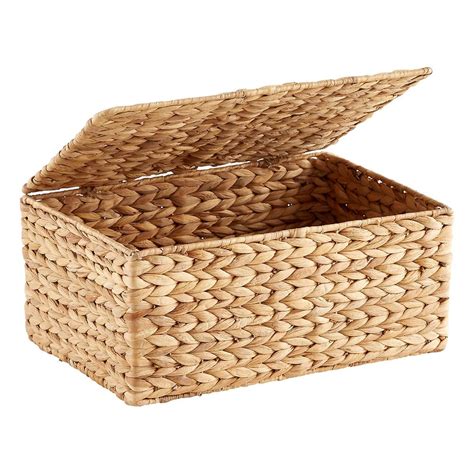Small water hyacinth storage box with hinged lid – Artofit