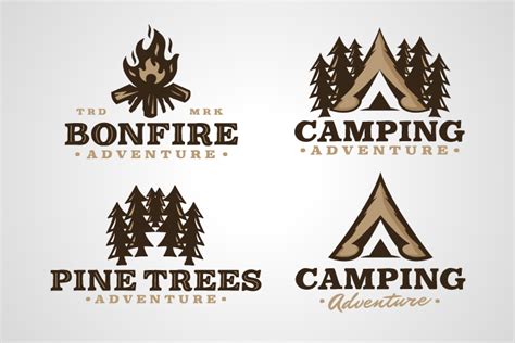 Outdoor Camping Logo Design Afbeelding door wanara.design · Creative Fabrica