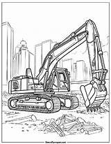 Excavator Coloring Pages Free Printable PDFs sketch template