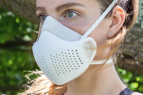 This reusable face mask uses a pleated HEPA filter to let you breathe ...