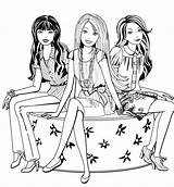 Barbie And Friends Coloring Pages For Kids sketch template