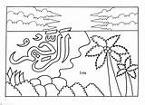 Coloring Page With Arabic Writing And Palm Trees sketch template