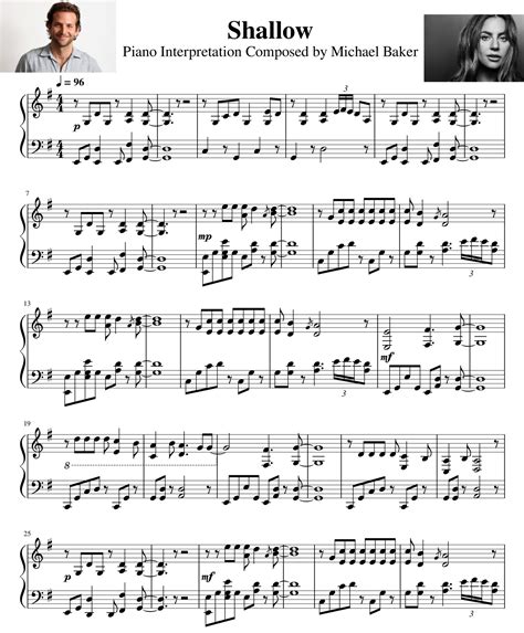 Shallow – A Star is Born Theme Song – Piano Sheet Music | Michael Piano