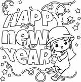 Happy New Year coloring Book With Cute Girl 15466968 Vector Art At Vecteezy sketch template