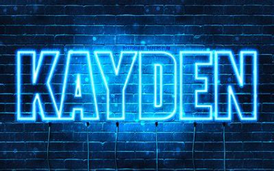 Download wallpapers Kayden, 4k, wallpapers with names, horizontal text, Kayden name, blue neon ...