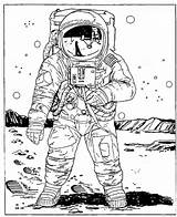 Astronaut Coloring Pages Printable PDF  Coloringfoldercom Space sketch template