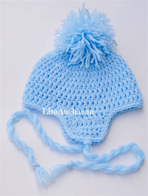 EASY Crochet Baby Hat Pattern with Earflaps 0-3 months FREE Pattern