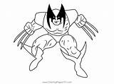 Wolverine Ready To Attack Coloring Page For Kids  Free X Men Printable sketch template