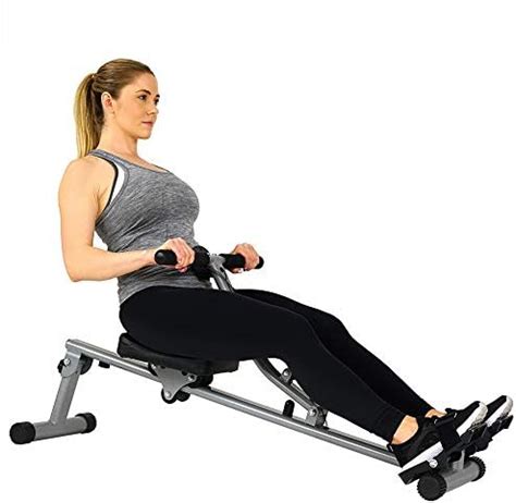 Sunny Health & Fitness Compact Adjustable Rowing Machine with 12 Levels ...