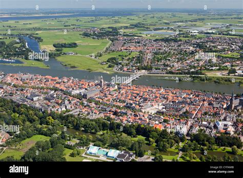 The Netherlands, Kampen, View on city center and Ijssel river. Aerial Stock Photo - Alamy