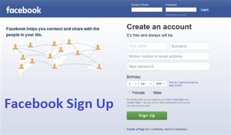 Facebook Sign Up - Facebook Sign Up Account - TechGrench