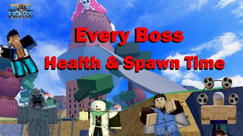 [Blox Fruits] Every Bosses Health And Spawn Time [Update 17 Part 2 ...