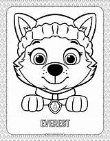 Paw Patrol Everest Coloring Page Pages sketch template