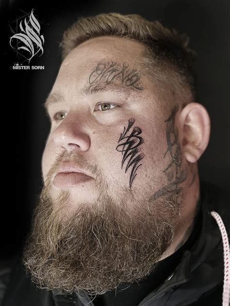 Tattoo uploaded by MISTER SORN • RAG N BONE MAN - NEW 'LBM' FACE TATTOO BY MISTER SORN. CUSTOM ...