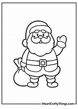 Santa Coloring Page Printable sketch template