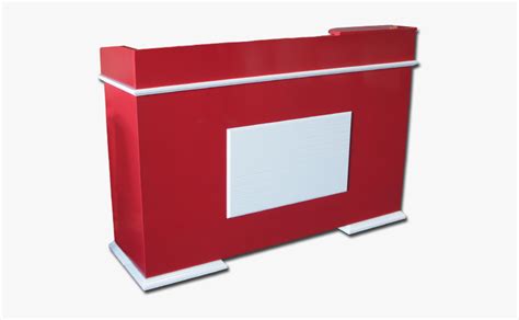 Plaque Spa Salon Reception Desk- Red/white - Red And White Reception Desk, HD Png Download - kindpng