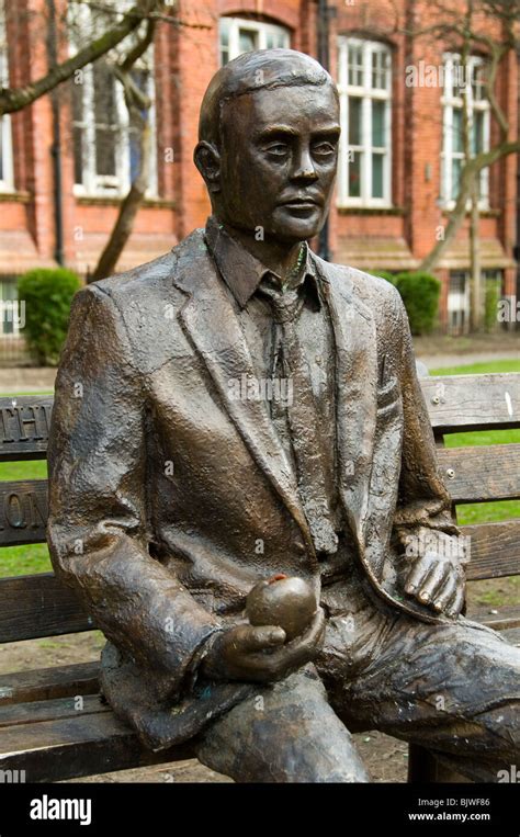 Statue of Alan Turing by Glyn Hughes. Sackville St. Gardens, Manchester, England, UK Stock Photo ...