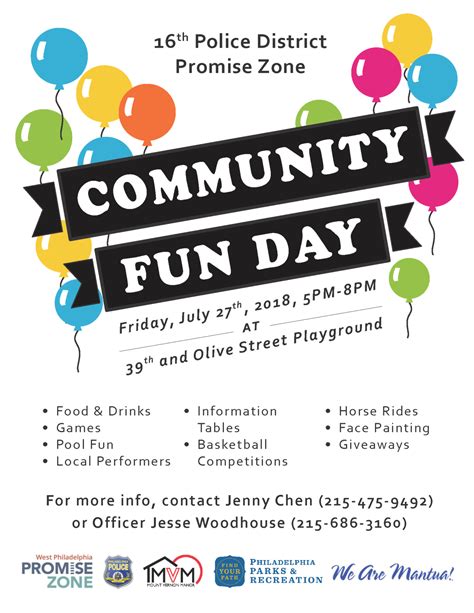 July 27 Community Fun Day! – Mt. Vernon Manor CDC