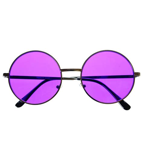 Round Purple Glasses - Barn mirror wall decor