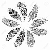 Large Indian Feather Coloring Page Pages sketch template