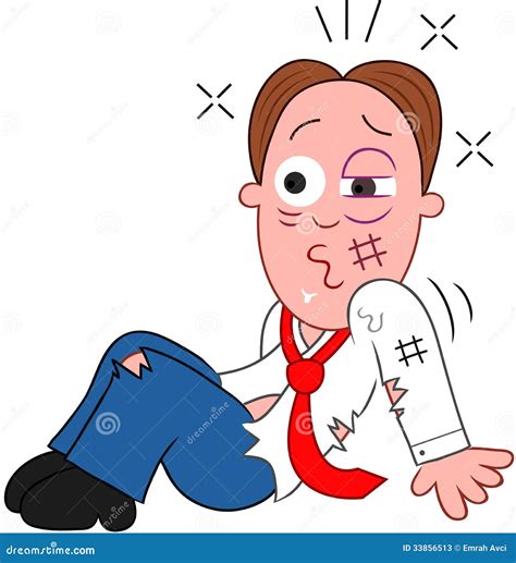 Cartoon Businessman Badly Injured Stock Photos - Image: 33856513