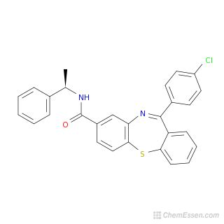 6-(4-chlorophenyl)-N-(1-phenylethyl)benzo[b][1,4]benzothiazepine-3-carboxamide Structure ...