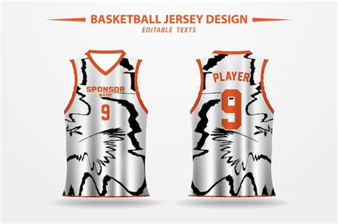 Premium Vector | White and black basketball jersey design and template ...