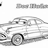 Disney Cars Doc Hudson Coloring Pages Sketch Page sketch template