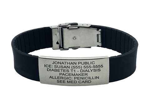 Bracelets Jewelry Medical ID Bracelets for Men and Women with QR Code to access emergency ...